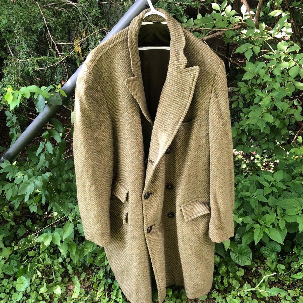 Vintage Wool Tweed Men’s Overcoat
